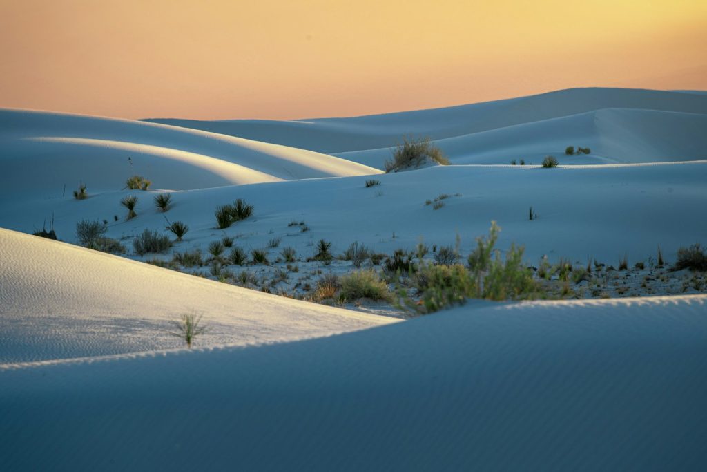 Sunset over White Sands, New Mexico